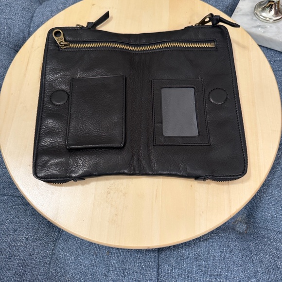 UGG Black Leather Toiletry Pouch with Branded Plaque - Picture 9 of 10